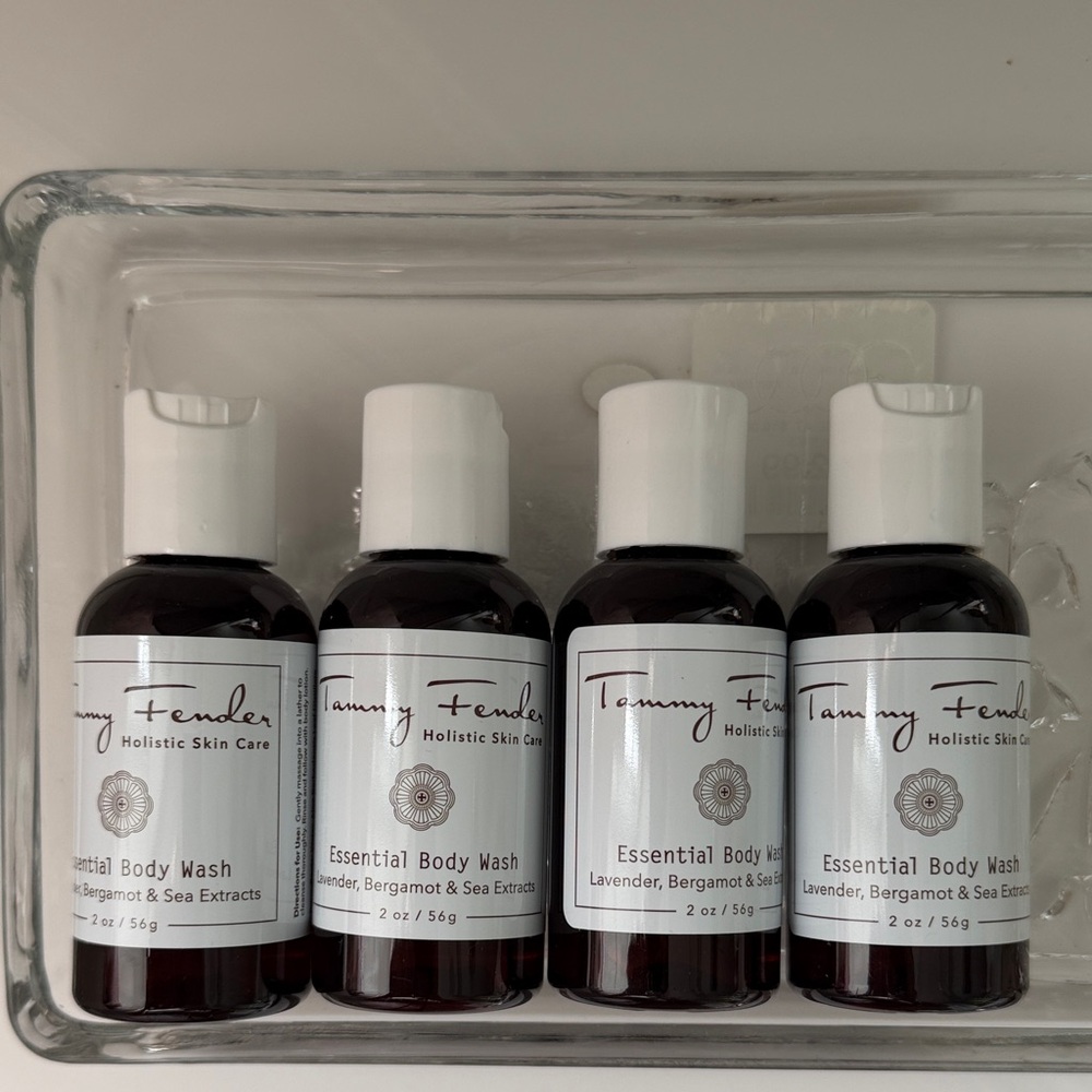 Lot of 4 - Lavender, Bergamot & Sea Extract Body Wash - travel size 2oz holistic